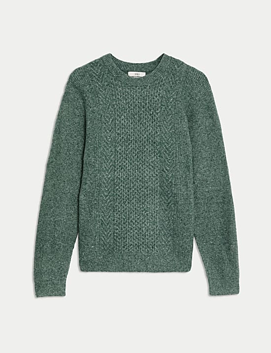 Cable Knit Supersoft Jumper with Wool