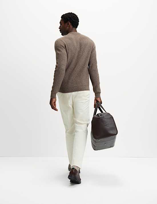 Supersoft Ribbed Crew Neck Jumper with Wool