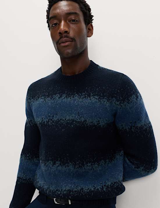 Supersoft Ombre Crew Neck Jumper with Wool