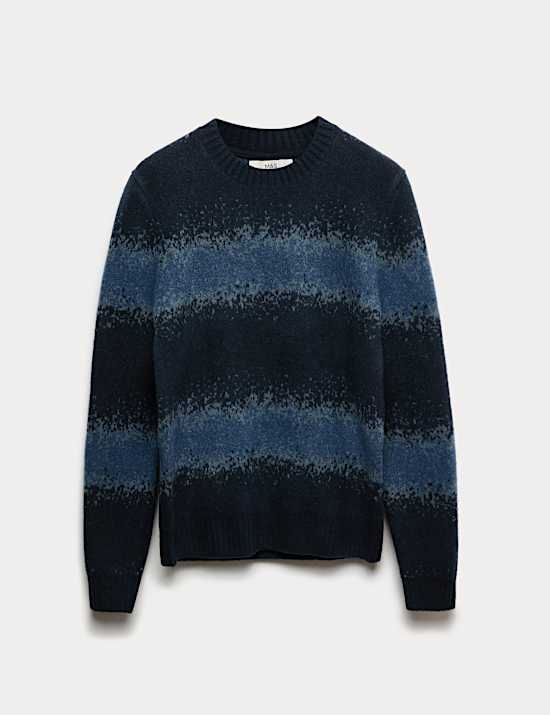 Supersoft Ombre Crew Neck Jumper with Wool