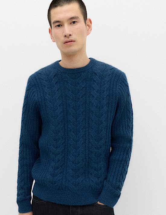 Cable Knit Crew Neck Jumper