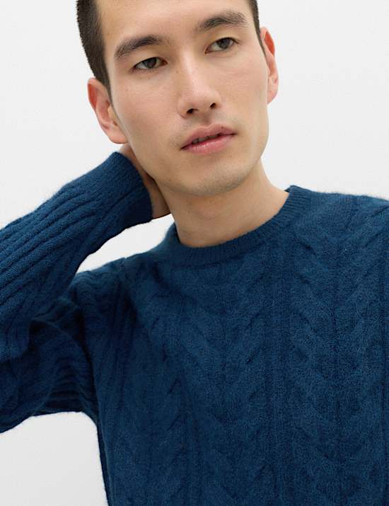 Cable Knit Crew Neck Jumper