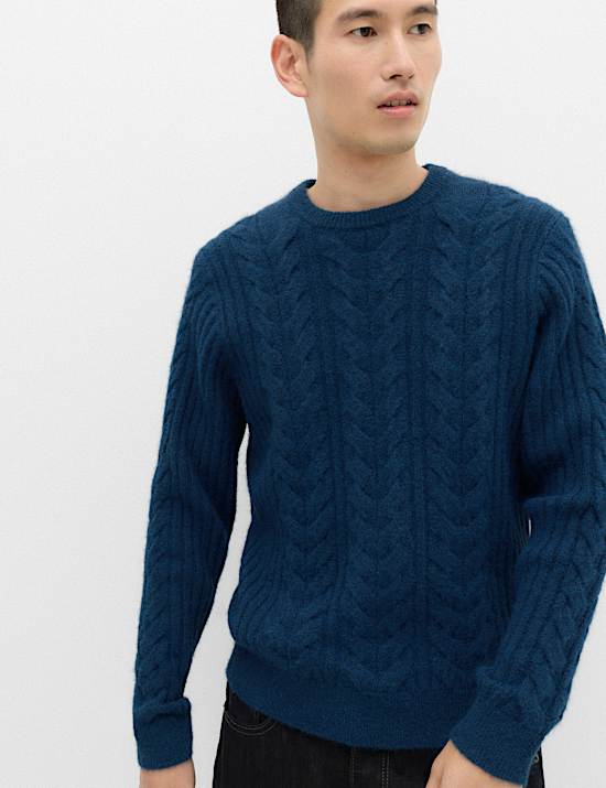Cable Knit Crew Neck Jumper