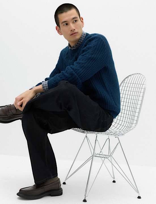 Cable Knit Crew Neck Jumper