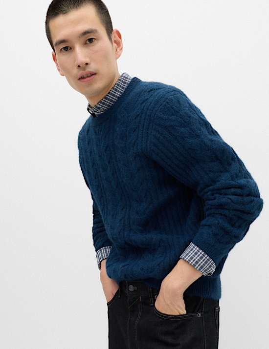 Cable Knit Crew Neck Jumper