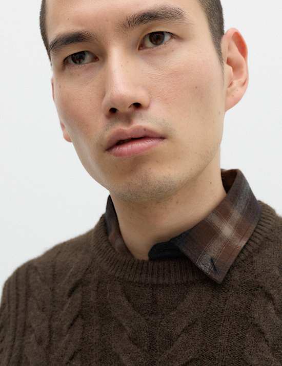 Cable Knit Crew Neck Jumper