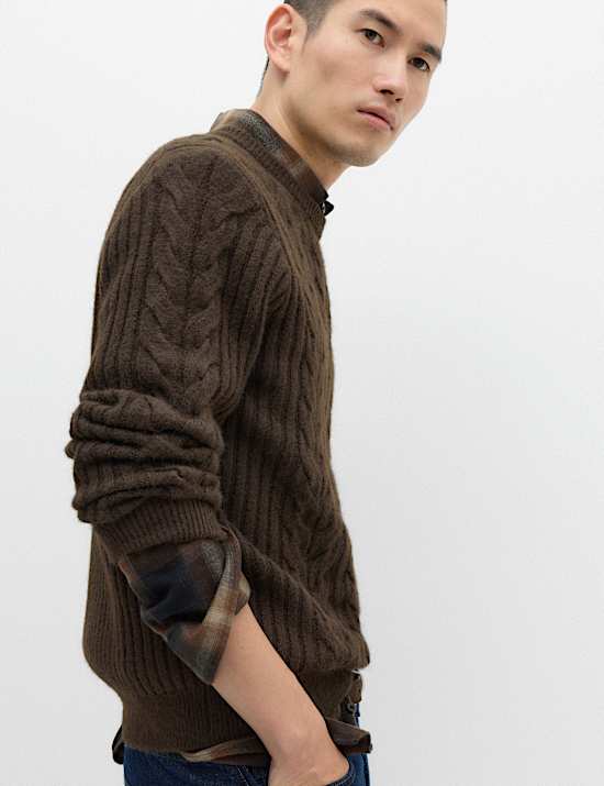 Cable Knit Crew Neck Jumper