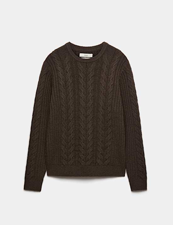 Cable Knit Crew Neck Jumper