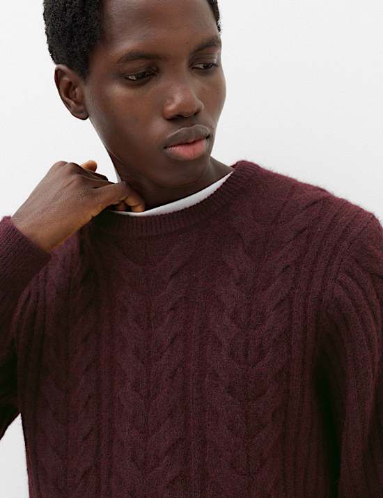 Cable Knit Crew Neck Jumper