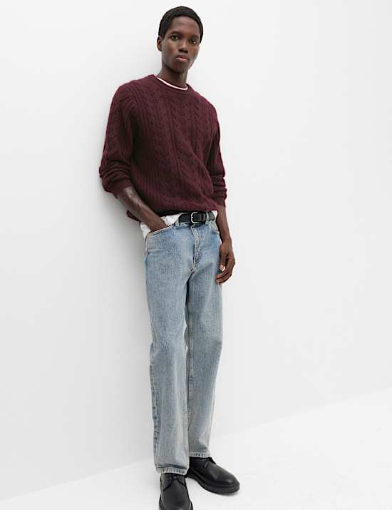 Cable Knit Crew Neck Jumper