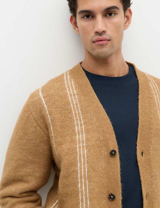Lofty Relaxed Fit Striped Cardigan