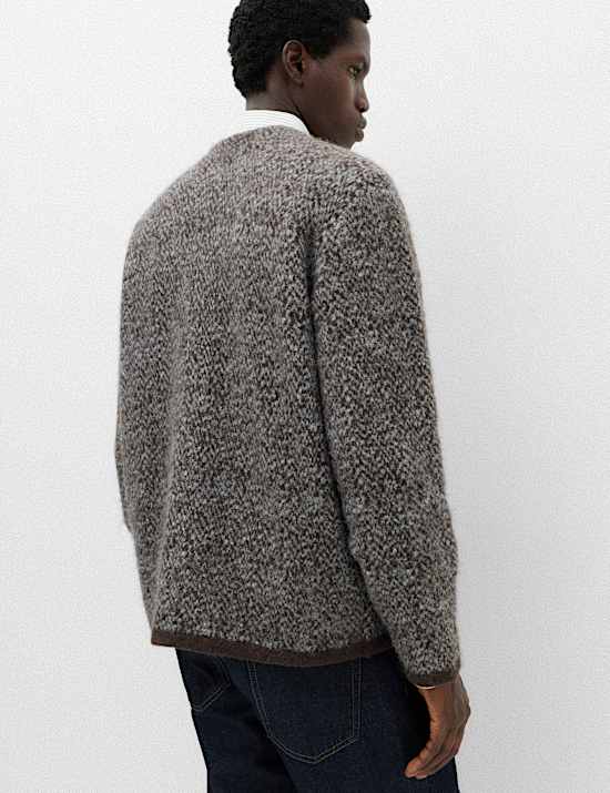 Lofty Relaxed Fit Patterned Cardigan
