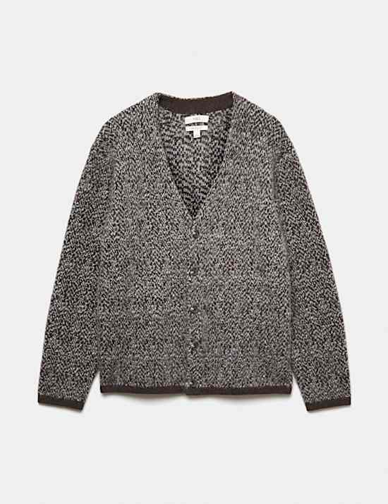 Lofty Relaxed Fit Patterned Cardigan