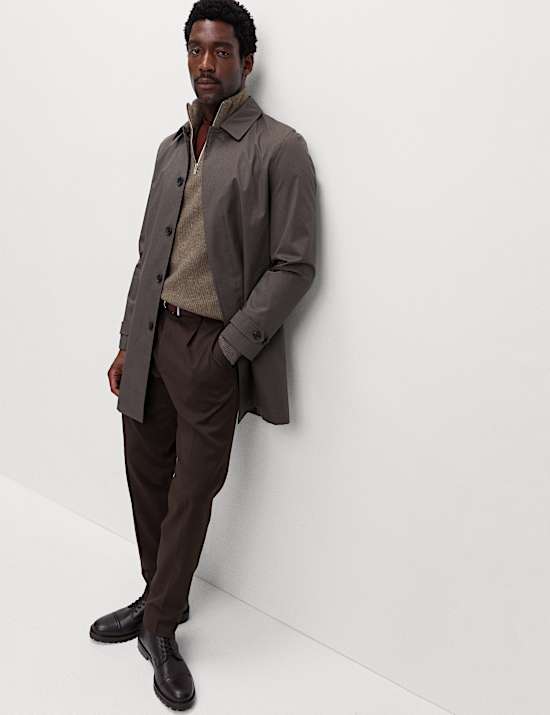 Supersoft Ribbed Half zip Jumper with Wool