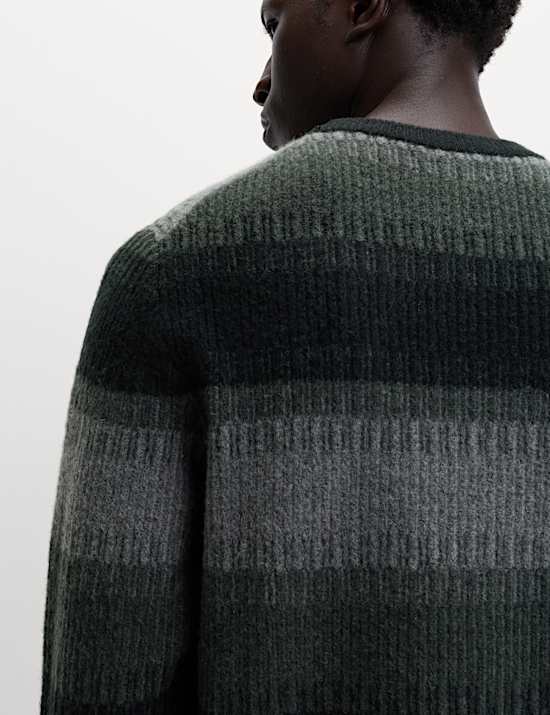 Supersoft Stripe Crew Neck Jumper with Wool