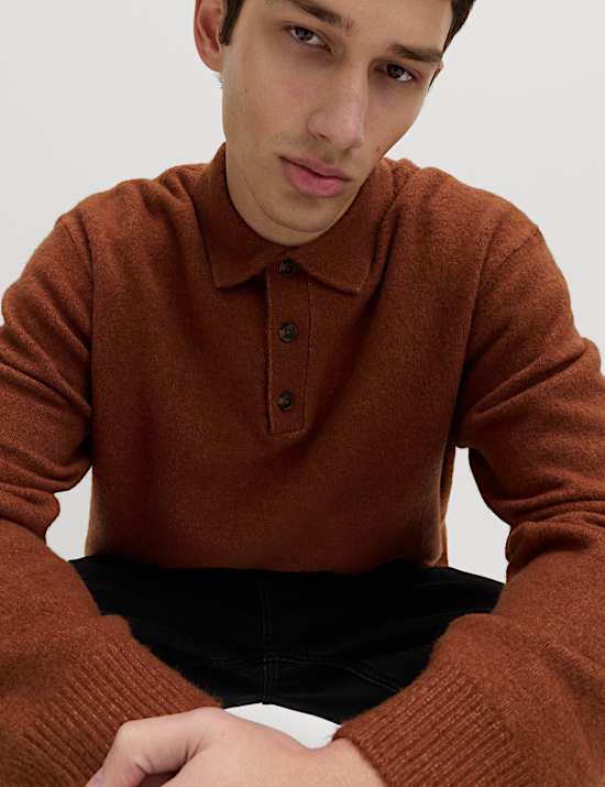 Supersoft Polo Neck Jumper with Wool