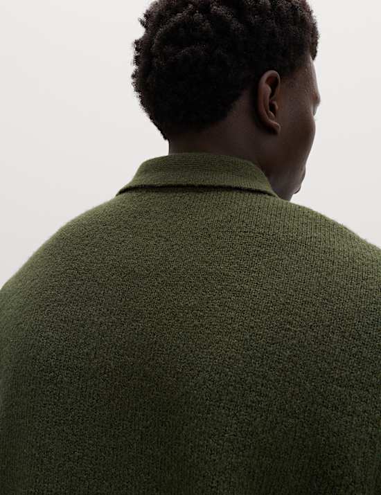 Half Zip Knitted Polo Jumper