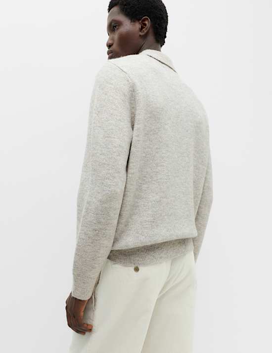 Supersoft Quarter Zip Knitted Polo Shirt