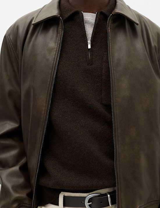 Supersoft Quarter Zip Knitted Polo Shirt