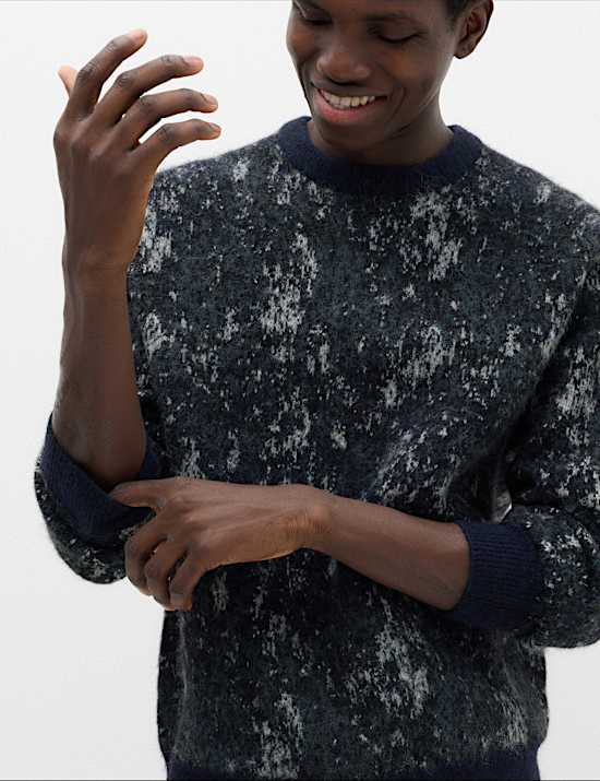 Fairisle Crew Neck Jumper with Wool