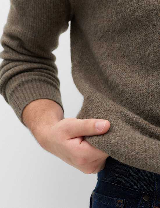 Superweicher Pullover mit Rundhalsausschnitt und Wollanteil