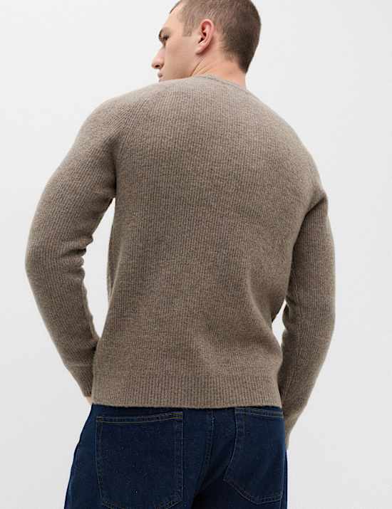 Superweicher Pullover mit Rundhalsausschnitt und Wollanteil