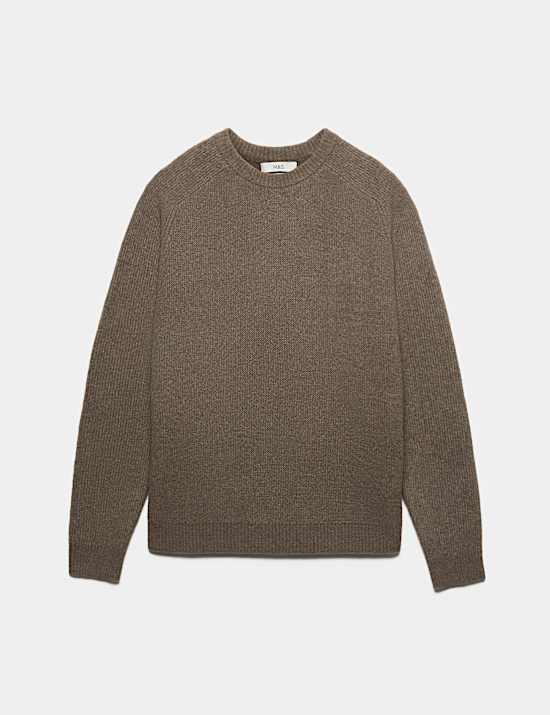 Superweicher Pullover mit Rundhalsausschnitt und Wollanteil