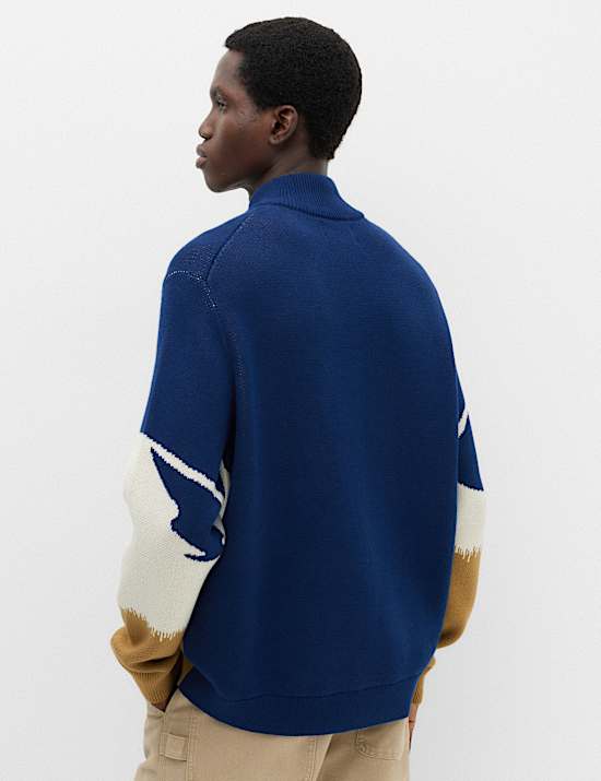 Cotton Rich Mountain Half Zip Jumper