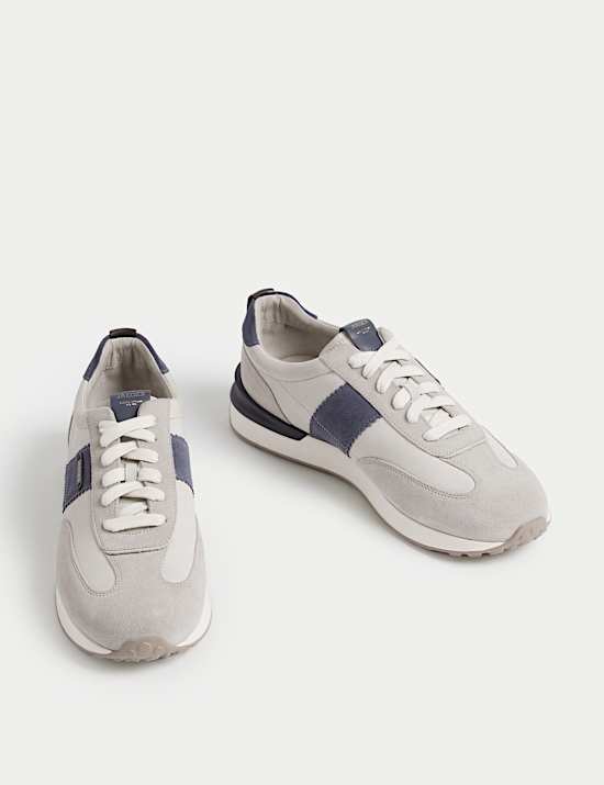 Zapatillas de deporte de piel con cordones