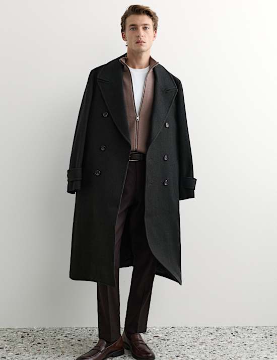 Merino Wool Rich Funnel Neck Zip Up Cardigan