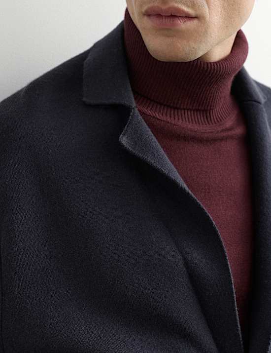 Pure Merino Wool Knitted Blazer