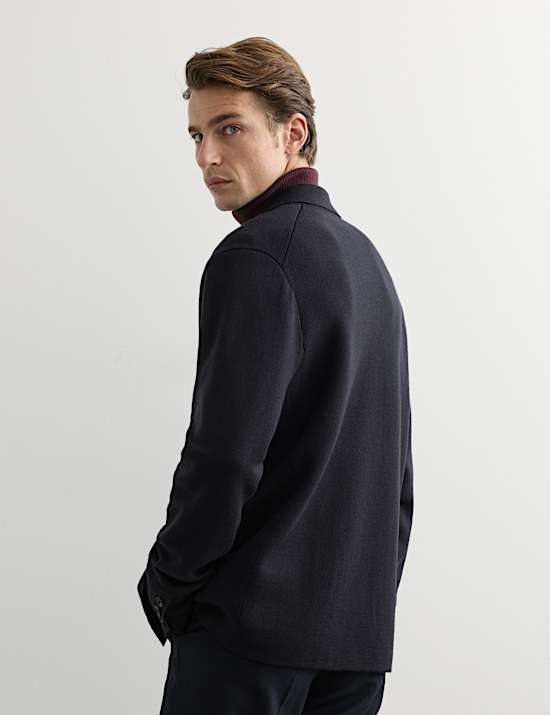 Pure Merino Wool Knitted Blazer