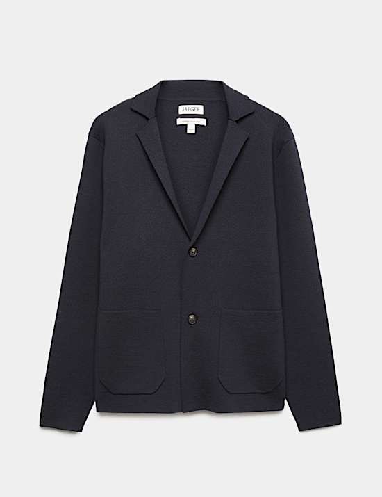 Pure Merino Wool Knitted Blazer