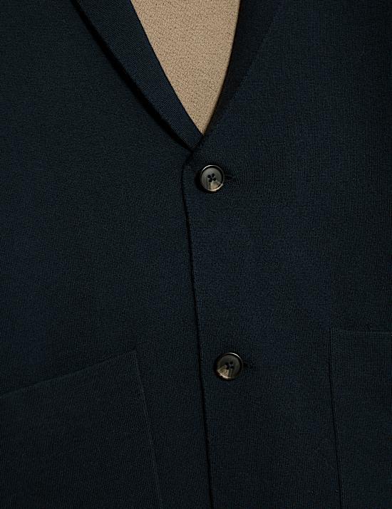 Pure Extra Fine Merino Wool Knitted Jacket