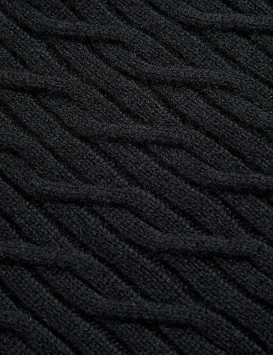 Pure Cashmere Cable Crew Neck Jumper