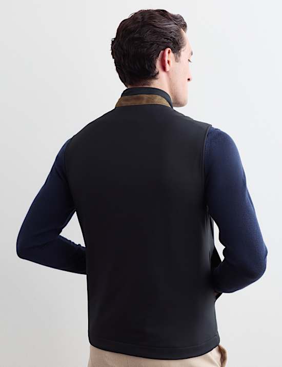 Veste sans manches en coton m&eacute;lang&eacute;