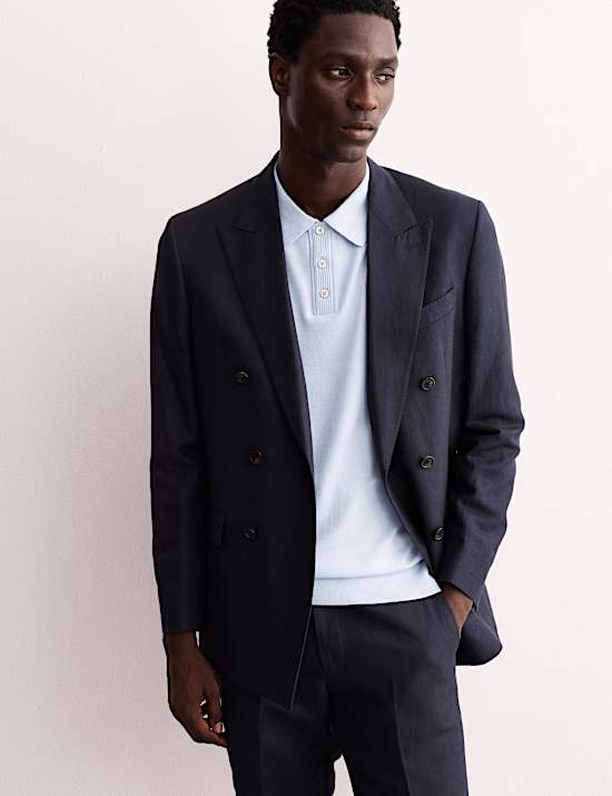 Merino Wool Rich with Silk Knitted Polo Shirt