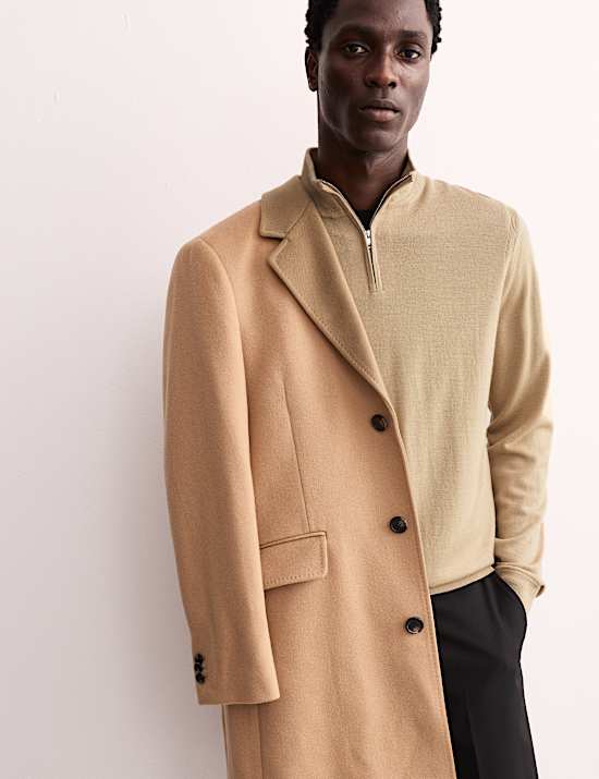 Merino Wool with Silk Half Zip Jumper