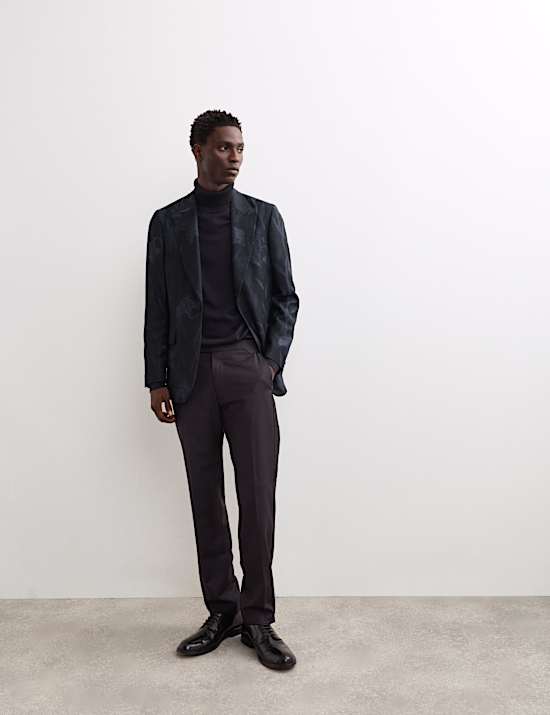 Extra Fine Merino Roll Neck Jumper with Silk