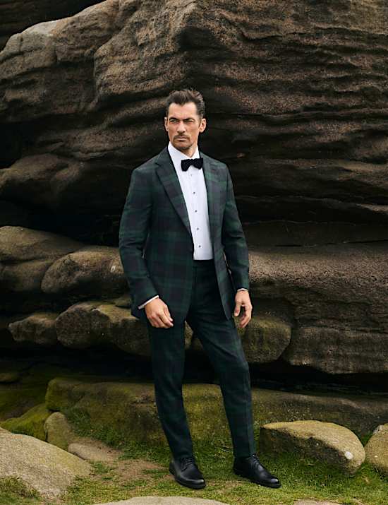 Tailored Fit British Check Suit Jacket