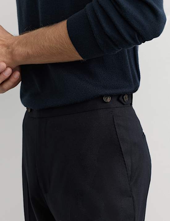 Italian Pure Wool Flannel Trousers