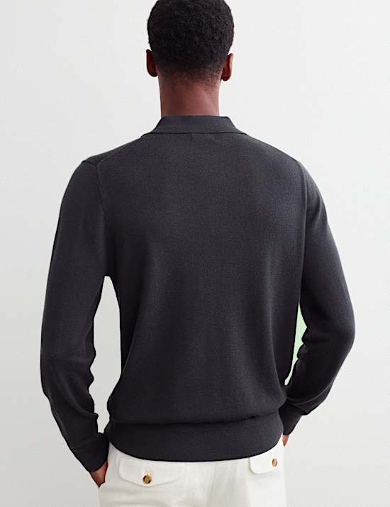 Merino Wool Rich with Silk Polo Shirt