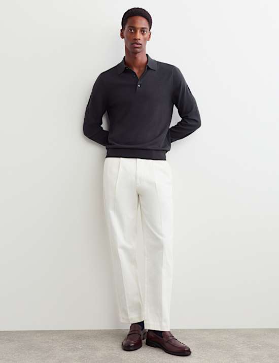 Merino Wool Rich with Silk Polo Shirt
