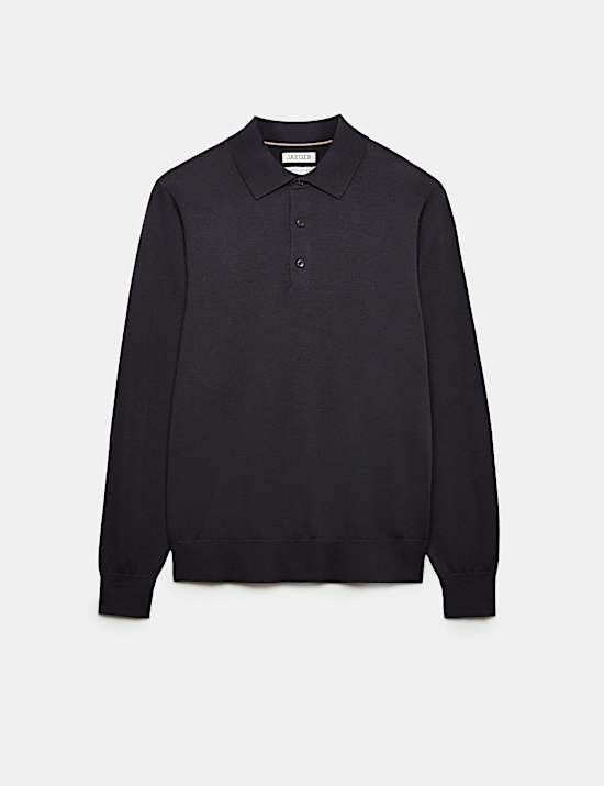 Merino Wool Rich with Silk Polo Shirt