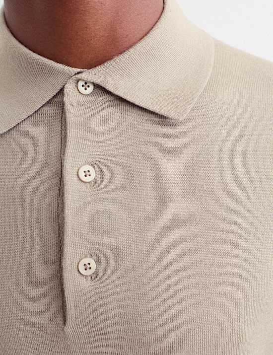 Merino Wool Rich with Silk Polo Shirt