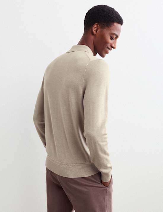 Merino Wool Rich with Silk Polo Shirt