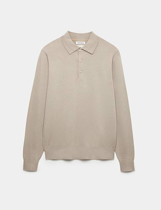 Merino Wool Rich with Silk Polo Shirt