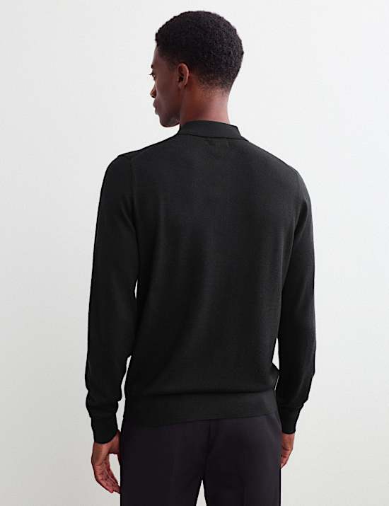 Merino Wool Rich with Silk Polo Shirt