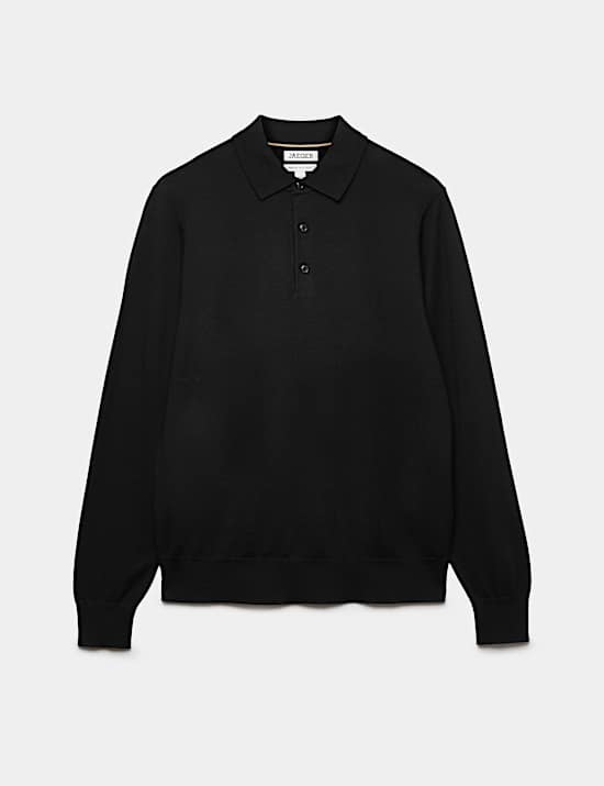Merino Wool Rich with Silk Polo Shirt