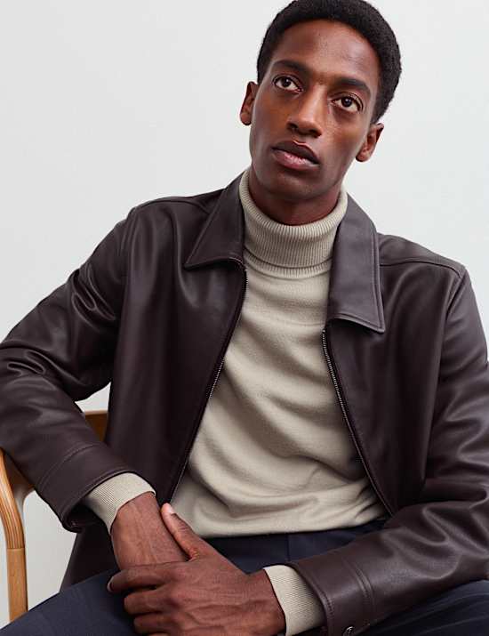 Merino Wool Rich Roll Neck Jumper with Silk